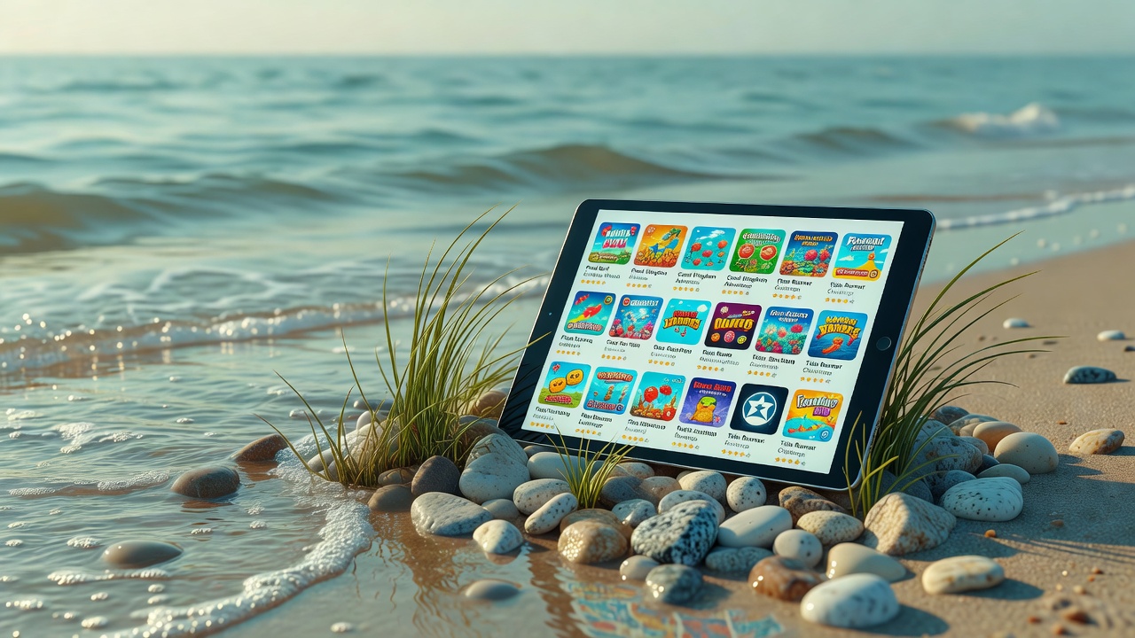 App catalog alongside natural elements