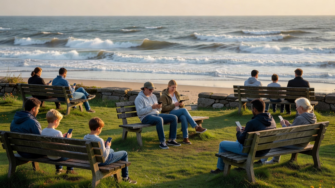 Community mobile gaming coastal park