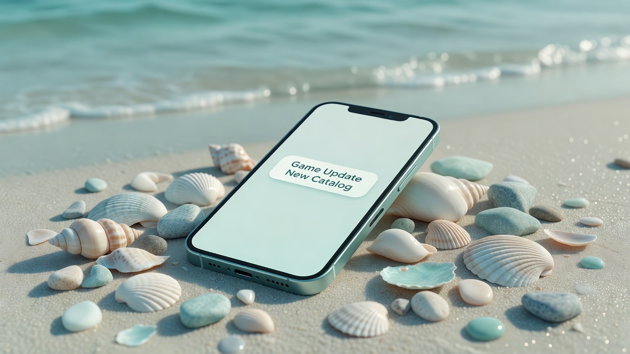 Phone notifications seashells beach
